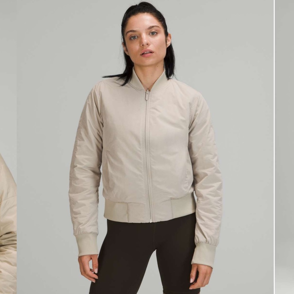 Lululemon Non-Stop Bomber Raw Linen